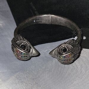 Kurt Geiger Silver Hinged Bracelet with Multicolor Accents Bnwt PL R T Ms